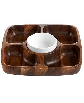 The Cellar Acacia Wood 5 Section Tray