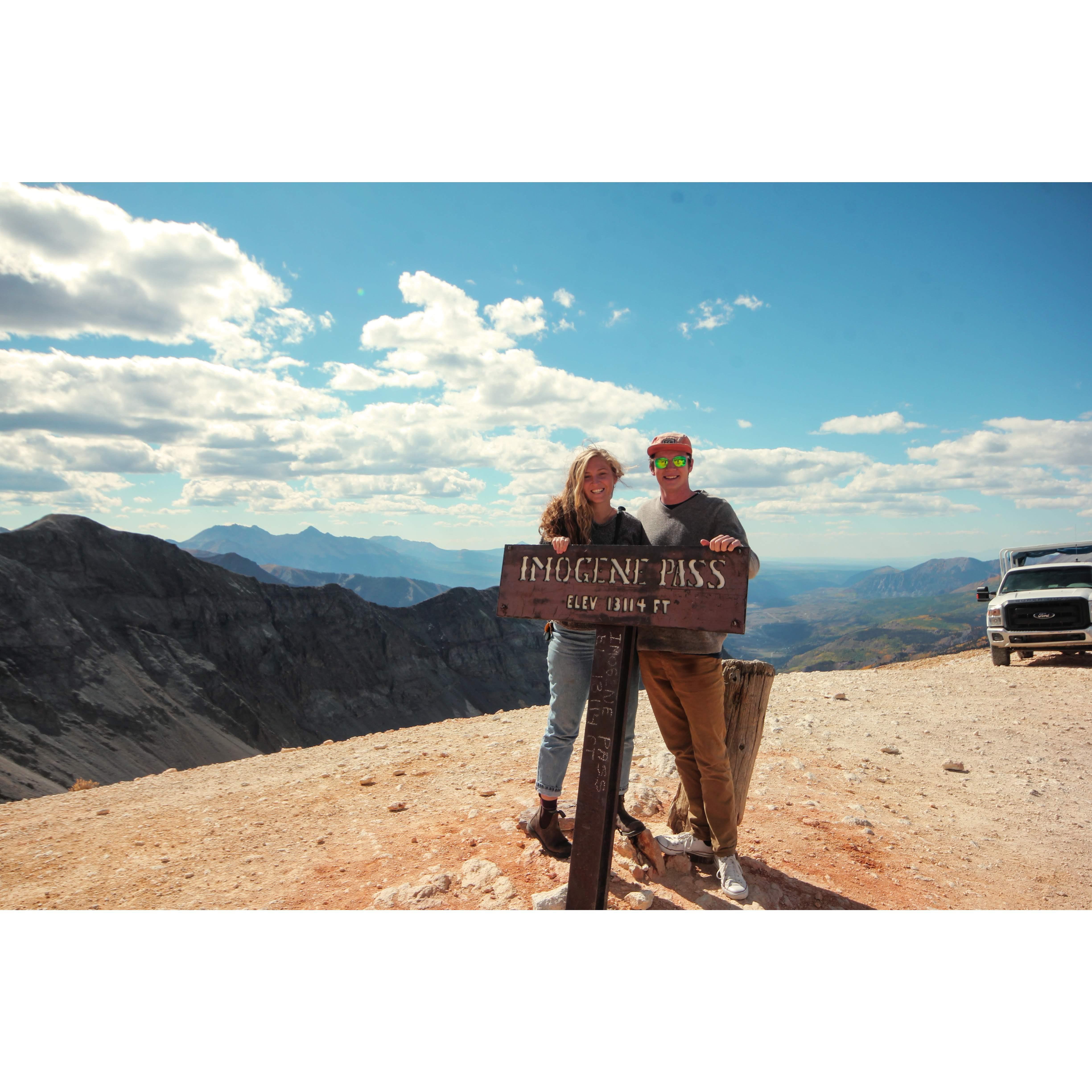 On top of Imogene Pass in Colorado