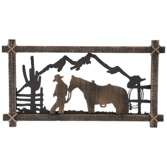 Mountain Rancher Wood Wall Decor