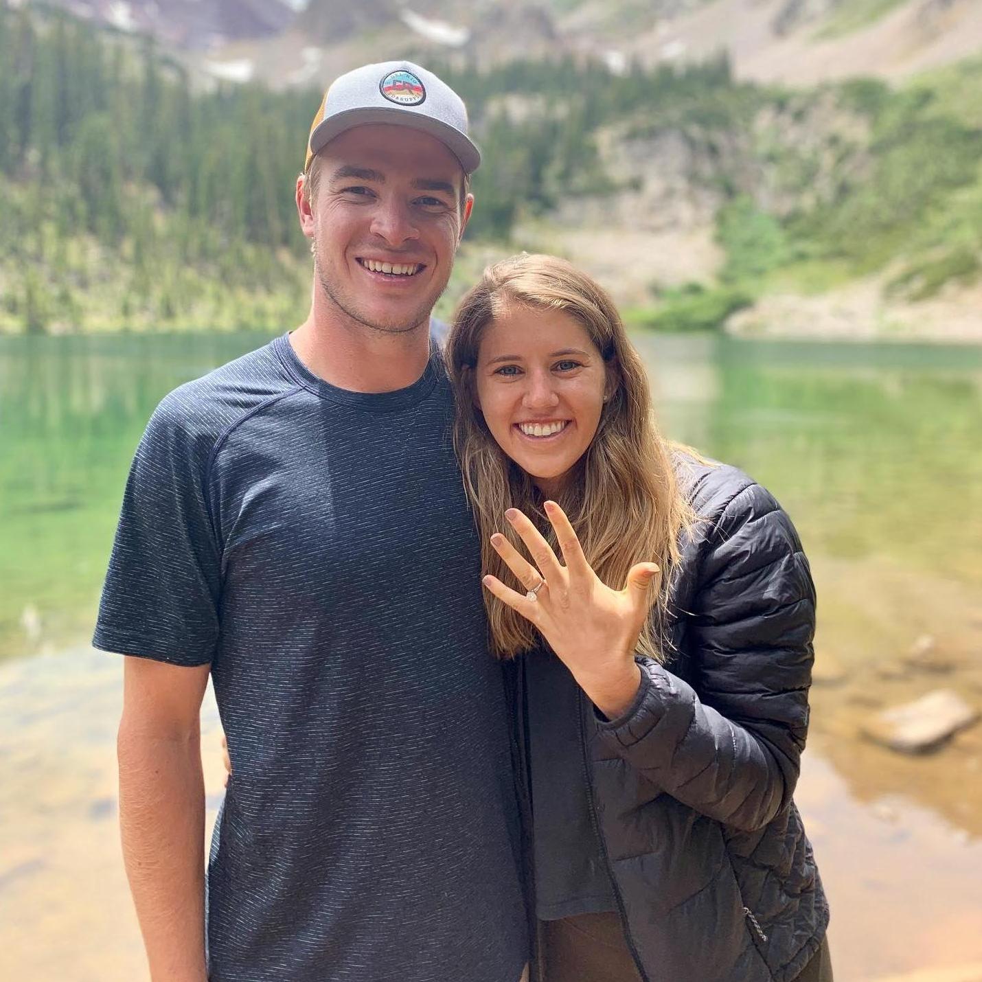 When we got engaged at the top of American Lake trail in Aspen, July 4 2020
