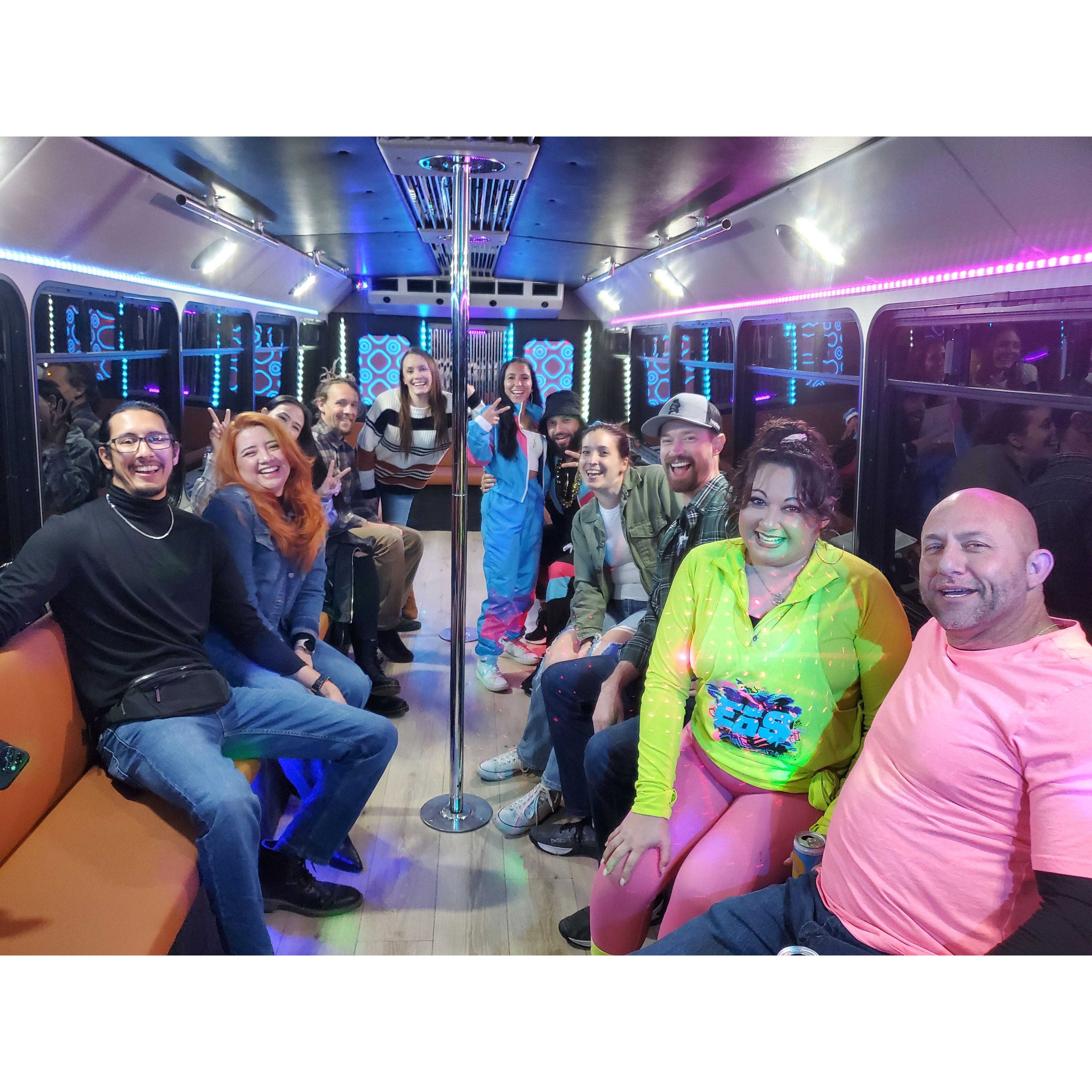 Party bus for Alex's 30th.