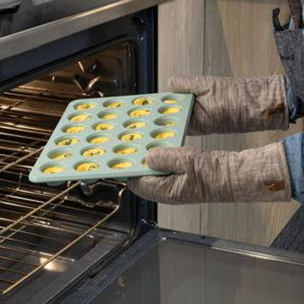 Pistachio KitchenAid 24-Cup Nonstick Aluminized Steel Mini Muffin Pan