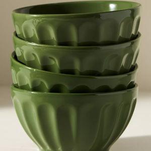 The Latte Stoneware Cereal Bowls, Set of 4: Amelie Edition
