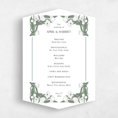 White Diamond Wedding Program - Willmore