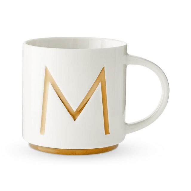 Gold Monogram Mug, M