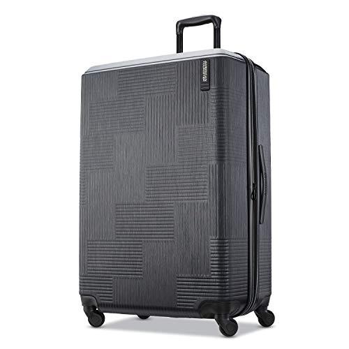 American Tourister Stratum XLT Expandable Hardside Luggage with Spinner Wheels, Jet Black