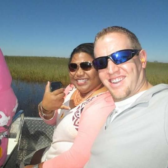 Air boat on the Everglades in Miami, FL