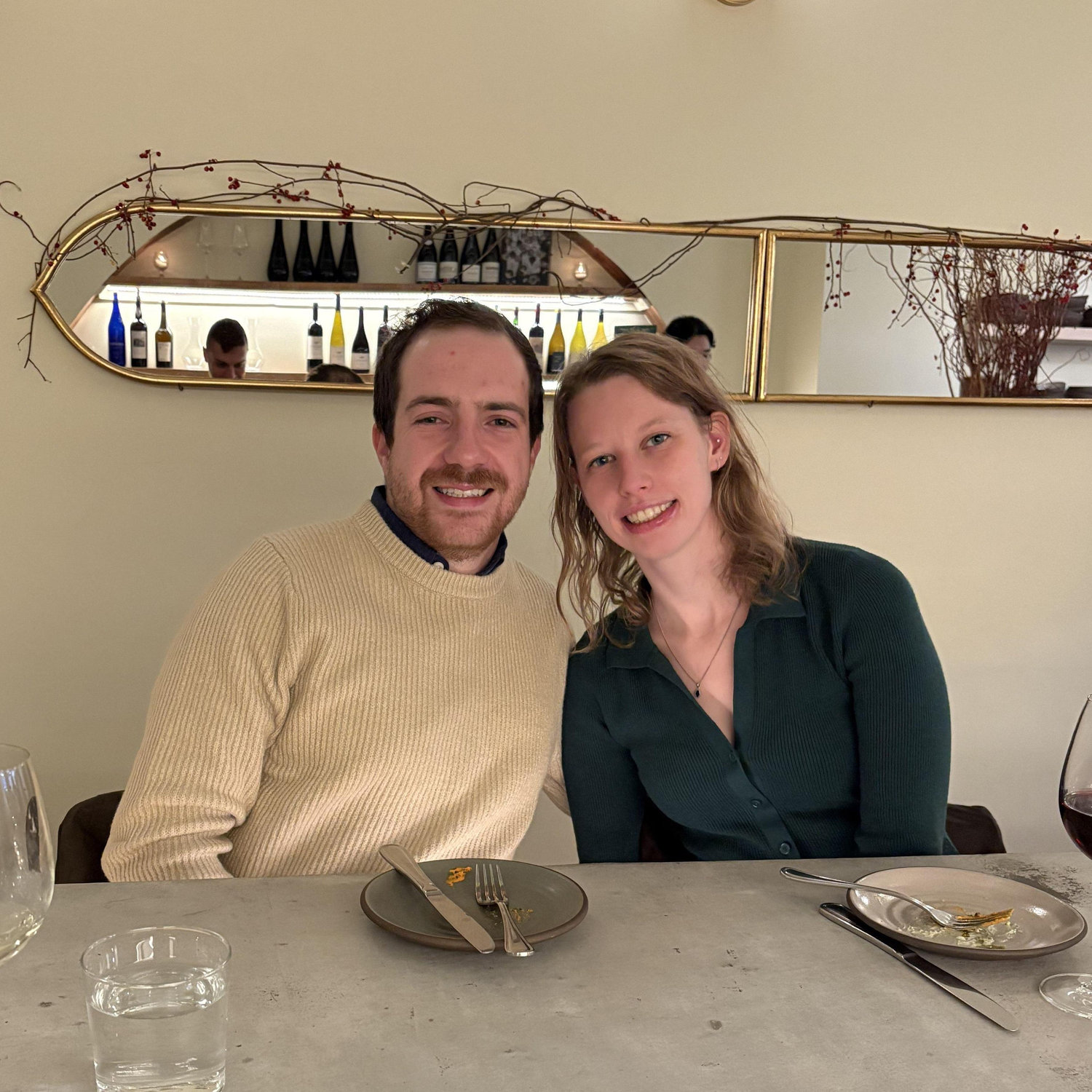 Our first anniversary dinner