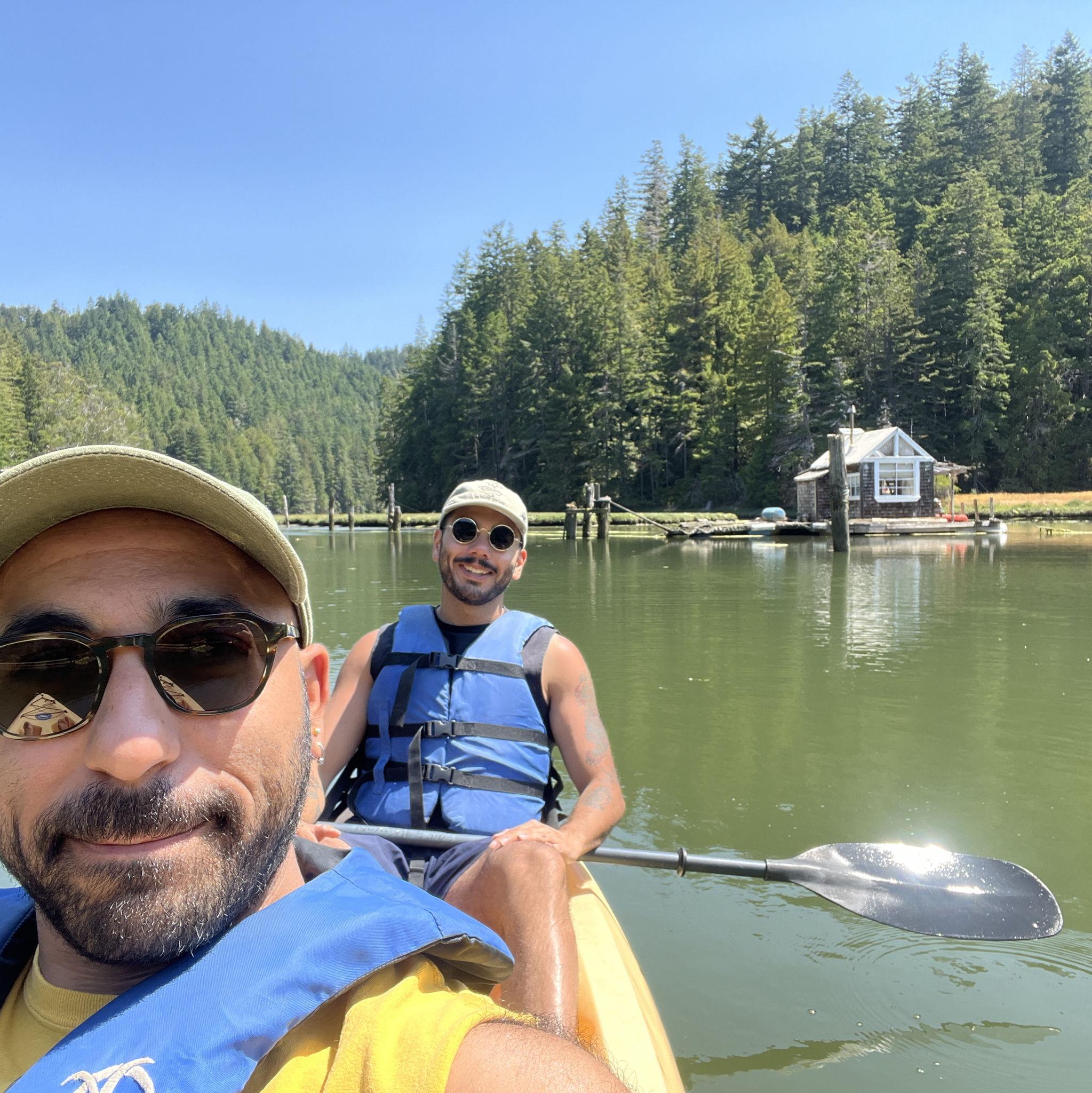 Some R&R in Mendocino with the river otters, osprey, and floating houses on the Albion River. The river is unique for being home to a small community of legacy status floating houses that are only accessible by kayak.