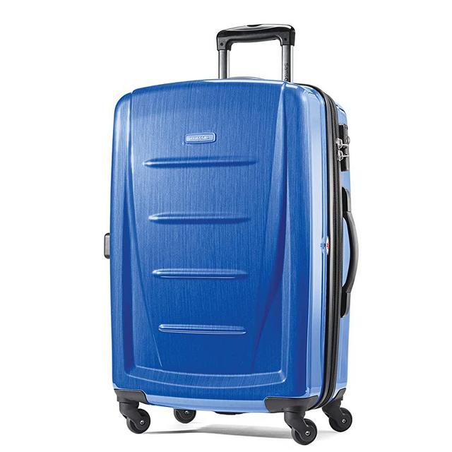 Samsonite Winfield 2 Hardside Expandable Luggage with Spinner Wheels, Nordic Blue, Checked-Large 28-Inch