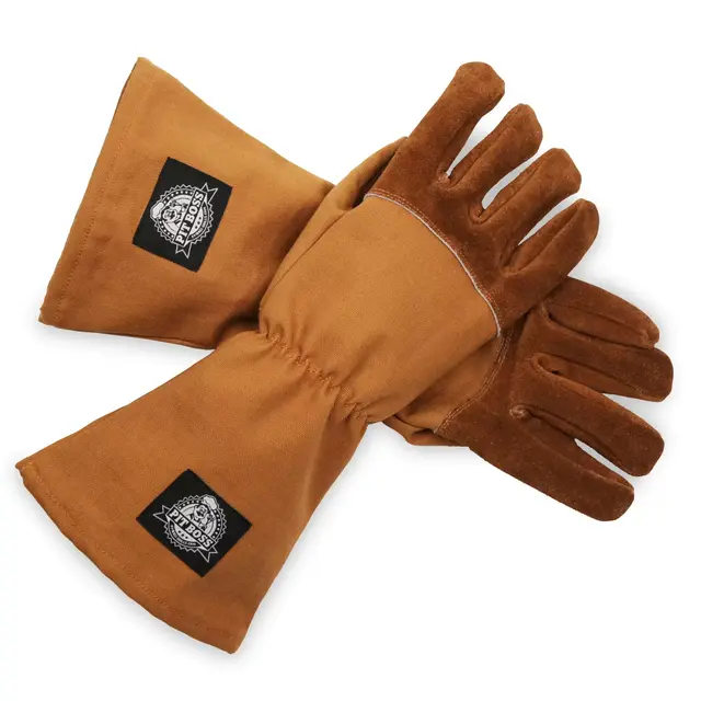 Pit Boss Brown Leather Grill Gloves