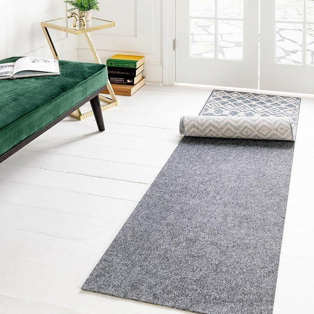 Rugs.com - 2' 6" x 13' 9" Runner Everyday Performance Rug Pad 1/4" Thick Felt & Non-Slip Backing Perfect for Any Flooring Surface