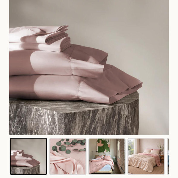 Eucalypso Classic Sheet Set Whisper Pink / King