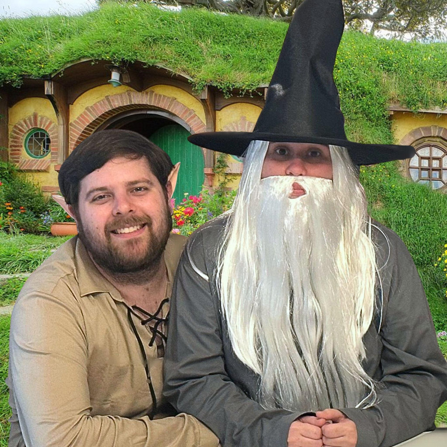 This was for our friend Amber's birthday party. Steph had not seen the LOTR trilogy at this point, (she since has and thinks it's amazing), but thought dressing up as Gandalf would be funny. (Sept. 2023)