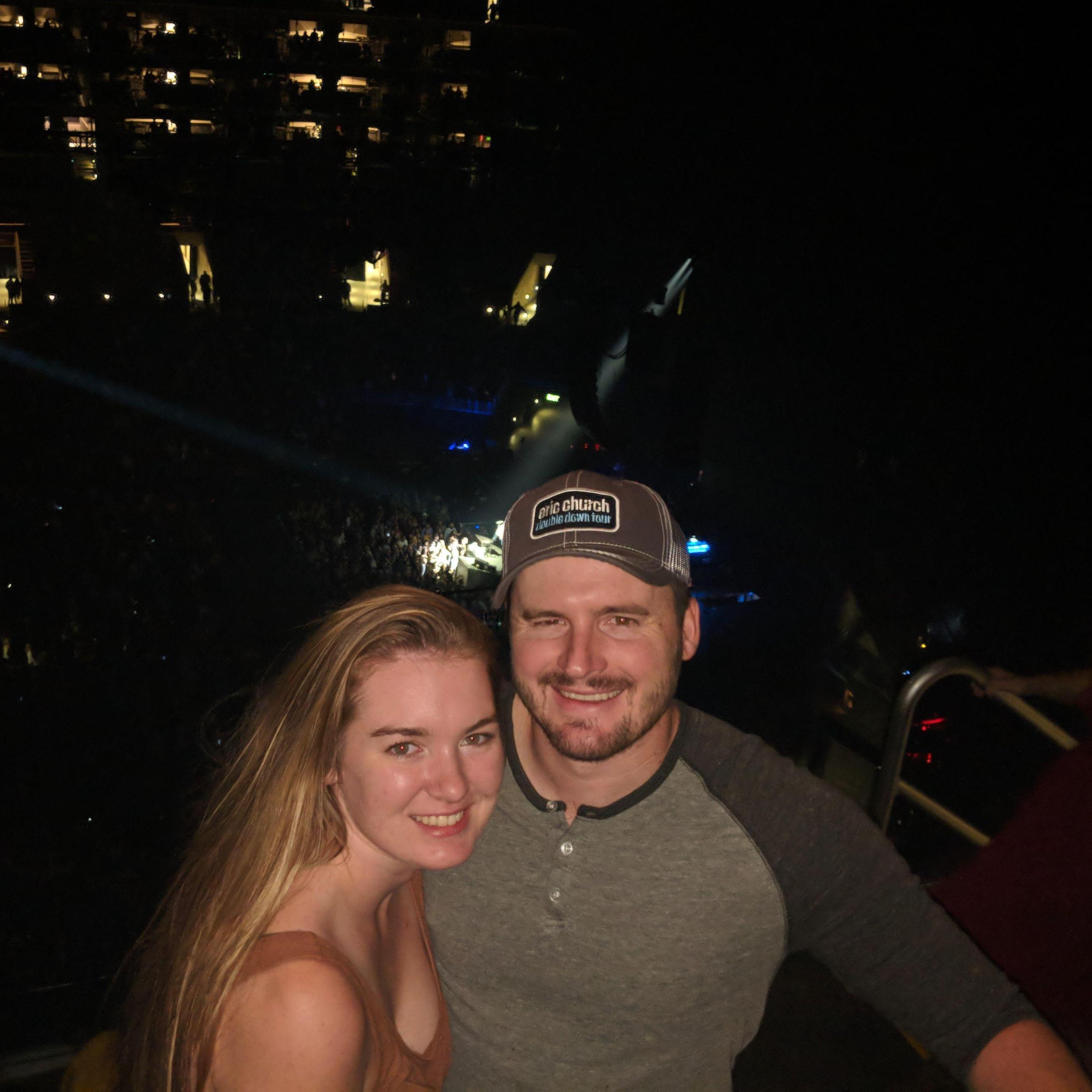 Our first concert together. 48 hour trip to LA to see Eric Church :)