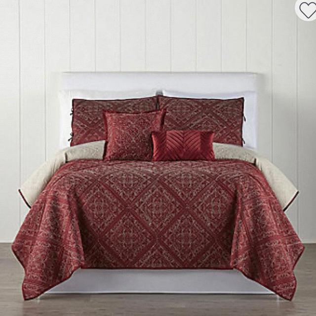 Quilt Set - Select French Cabernet (Burgundy) color & FULL/QUEEN size