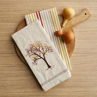 Autumn Tree Dish Towel, Set of 2