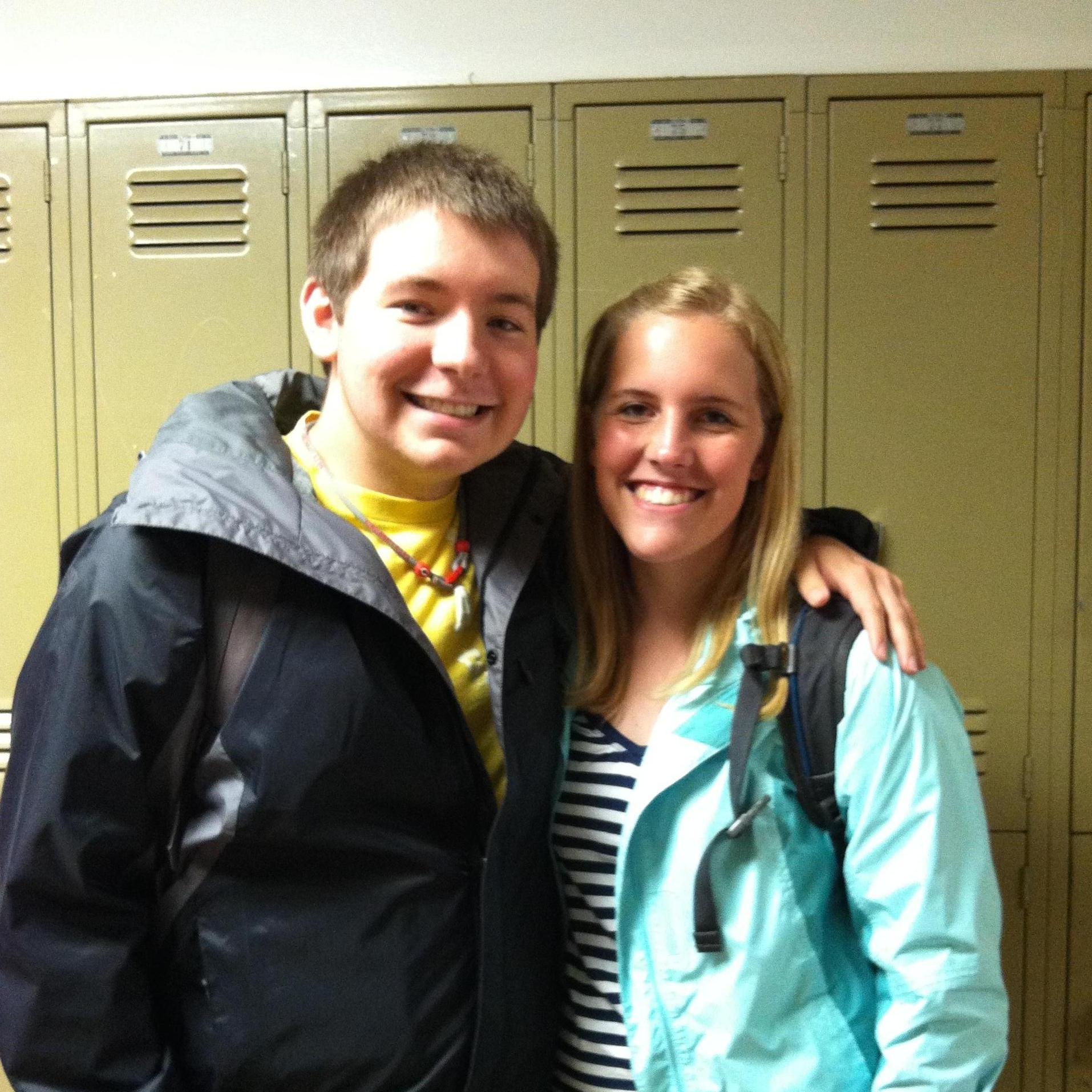 Cody's senior year of high school! We had to get a "rain jacket pic".