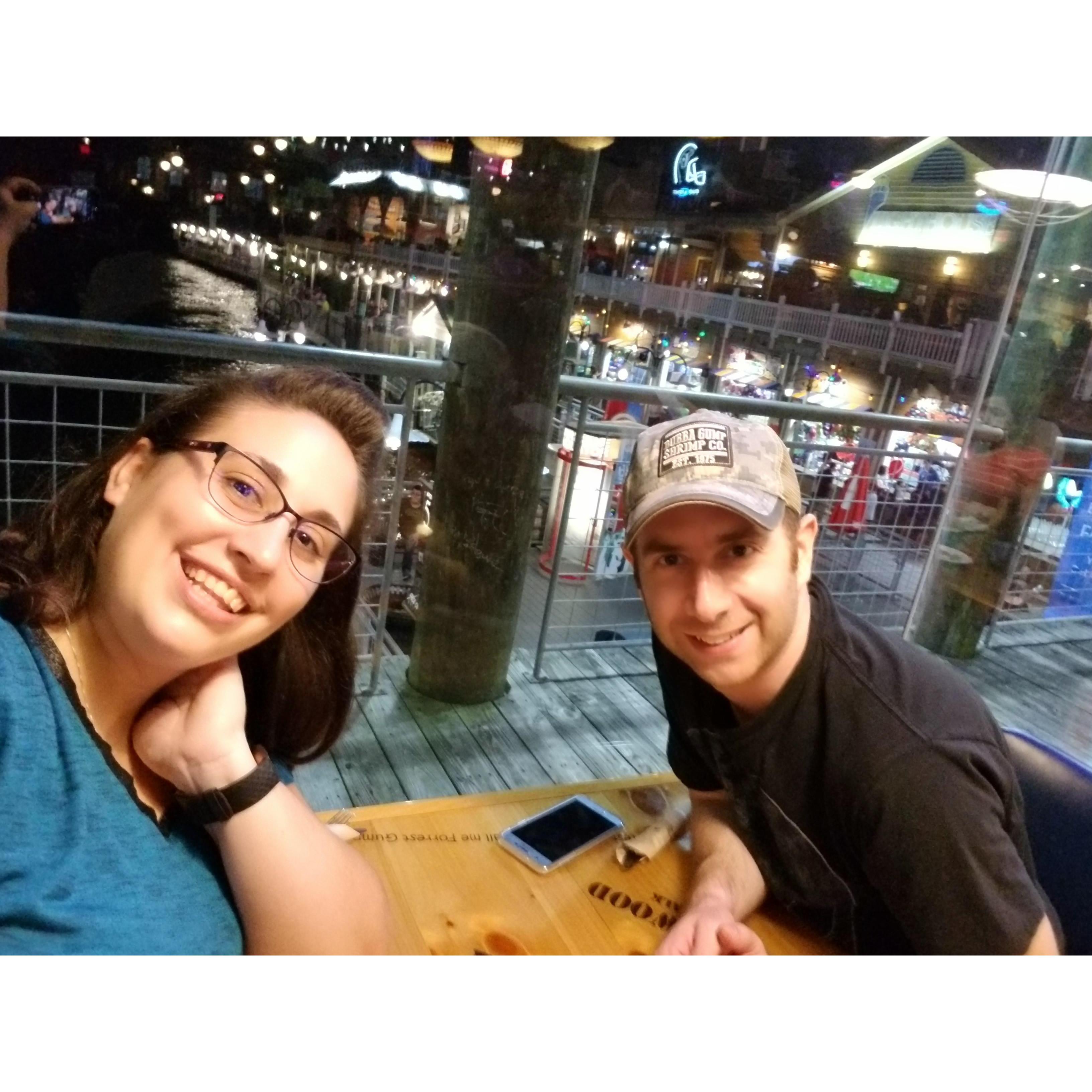 Jeff's favorite Bubba Gump shrimp in Kemah, TX.