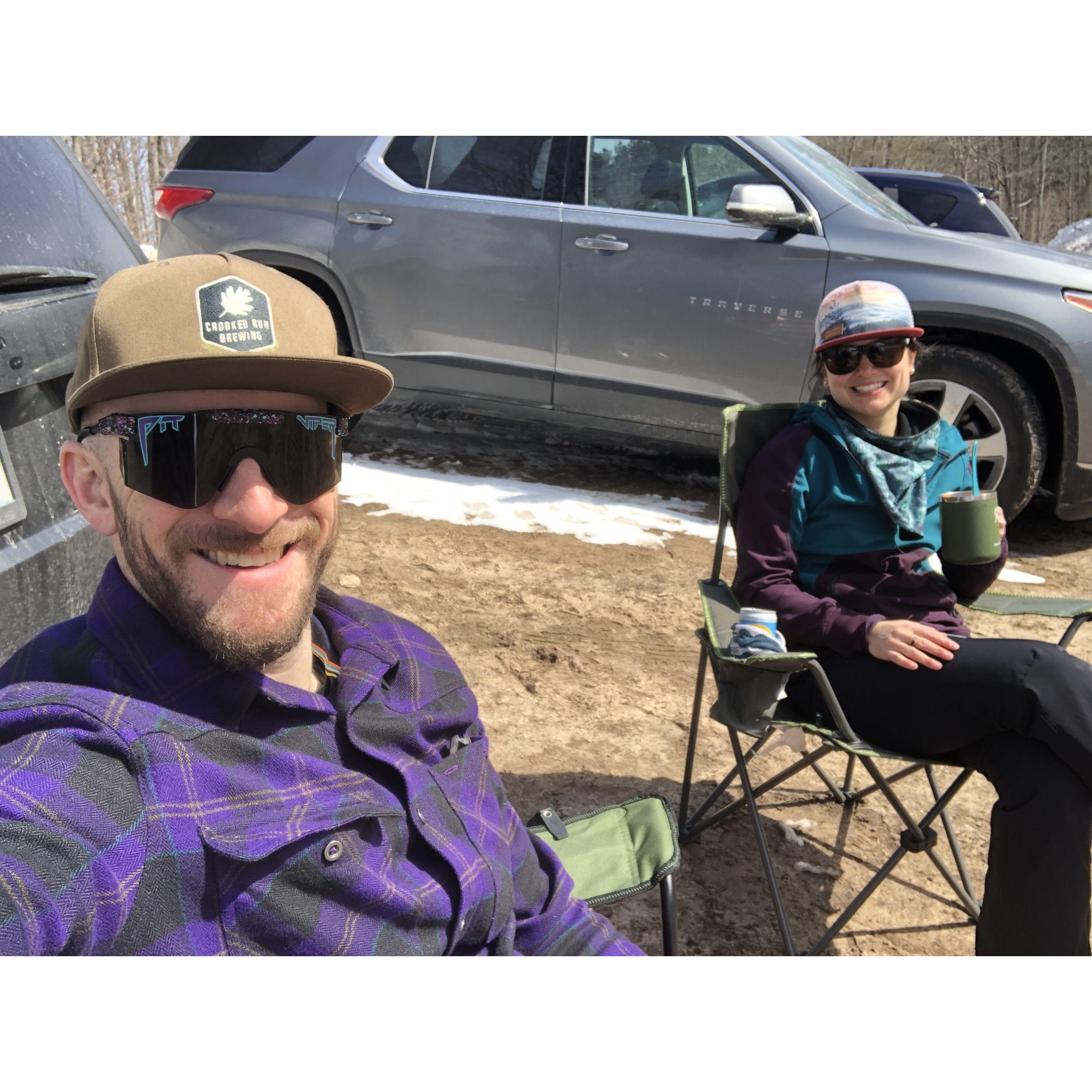 Last day of the '22 - '23 Ski season!  Tailgating at our local hill.