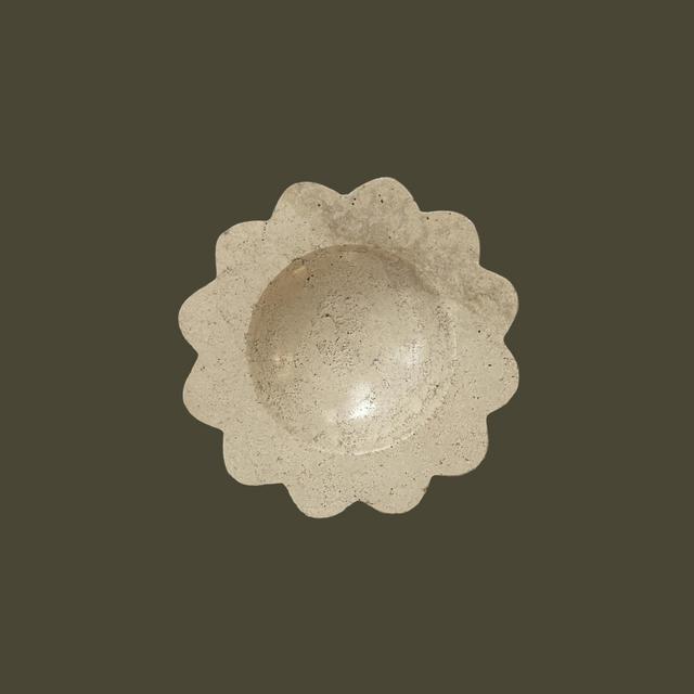 Scalloped Travertine Tray