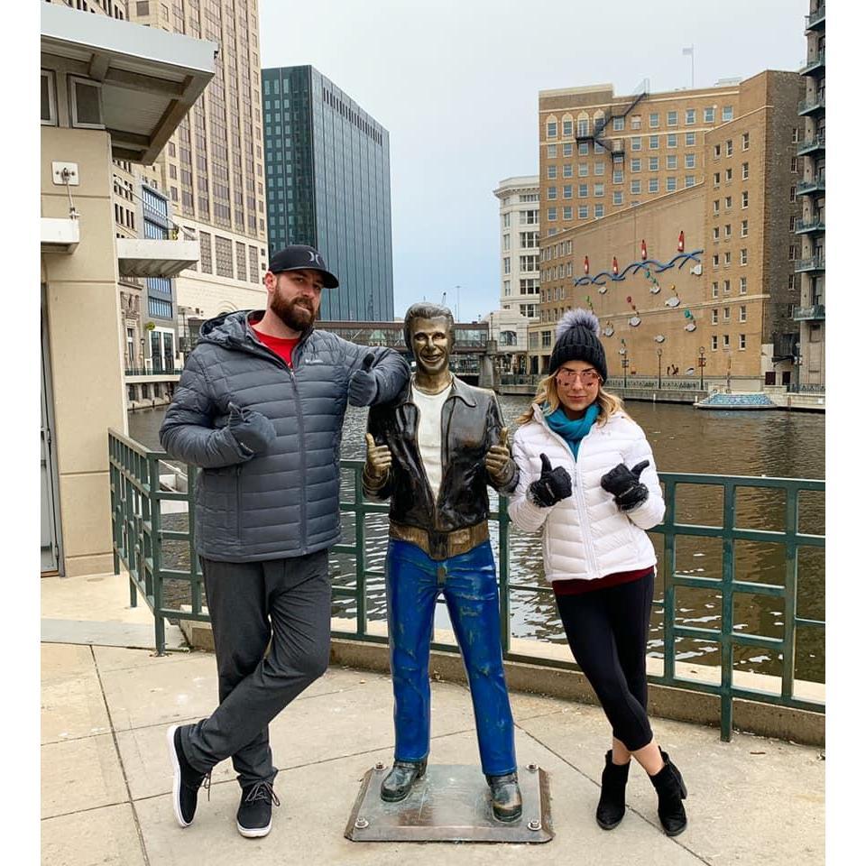 The Bronze Fonz. Milwaukee, Wisconsin