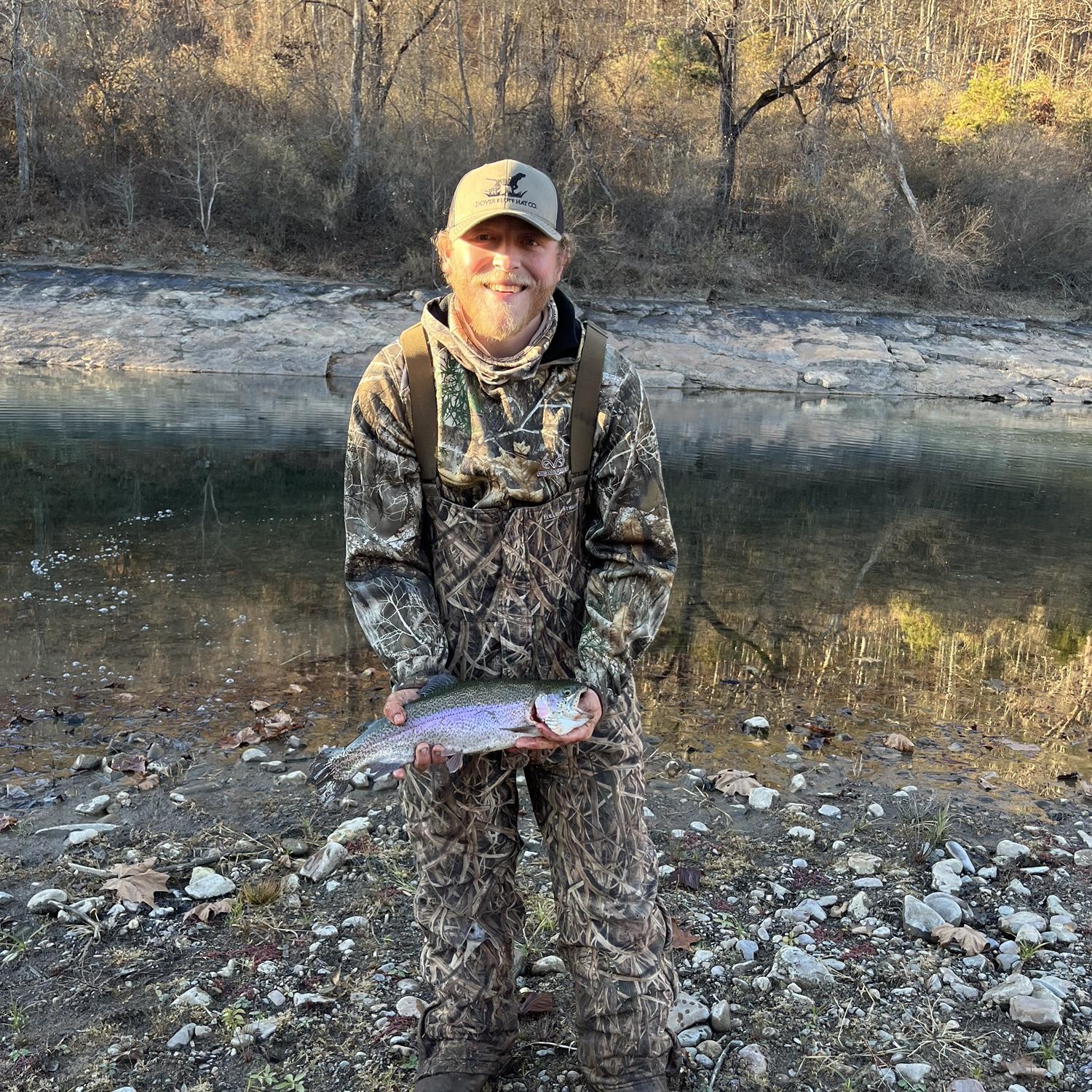 Gregory’s big catch after a day of trout fishing together in VA!