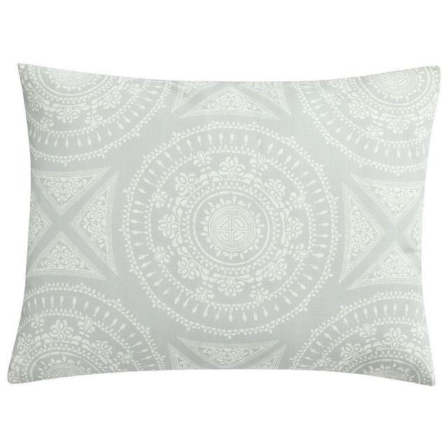 Dot Medallion Reversible Duvet Shams, Sea Glass, Standard
