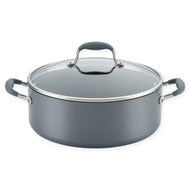 Anolon® Advanced™ Home Hard-Anodized Nonstick 7.5 qt. Covered Wide Stockpot in Moonstone
