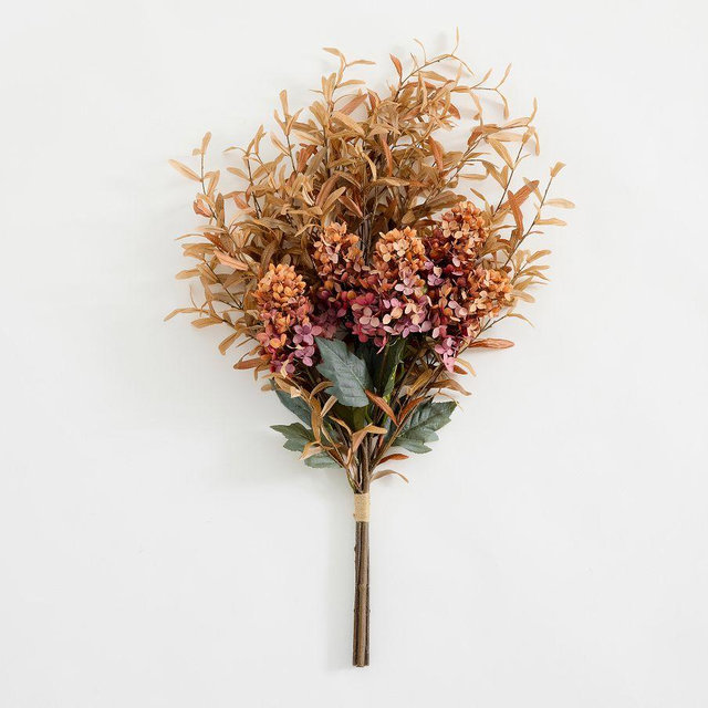 Faux Mixed Olive Branch and Hydrangea Bundle 48"