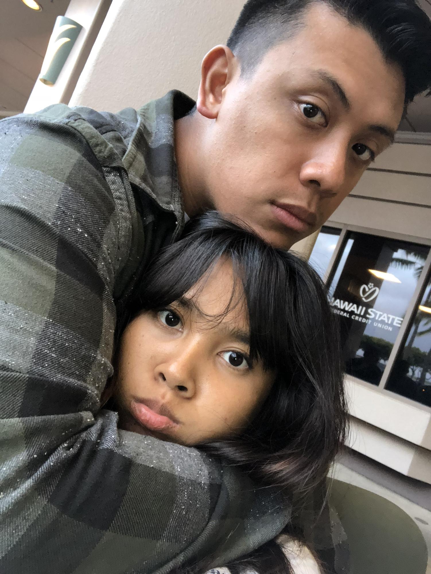 One of our first pictures together -we were waiting for a table to eat sushi 🍣