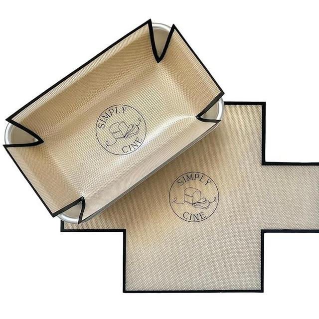 Reusable Silicone Bread Loaf Pan Liner, Nonstick, Food Safe Baking Liner, Pack of 2