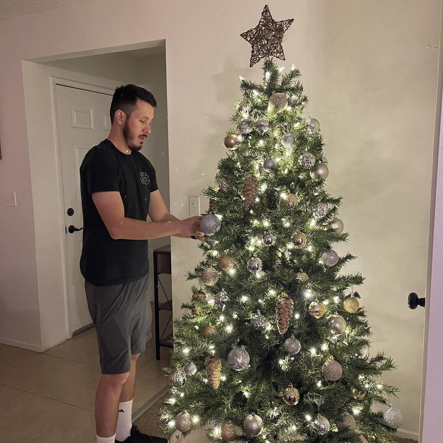 Oscar was on tree duty this year! He did a beautiful job!