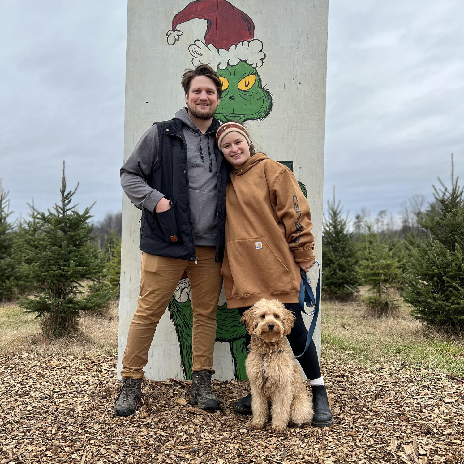 1st time Marc went to a tree farm for Christmas tress