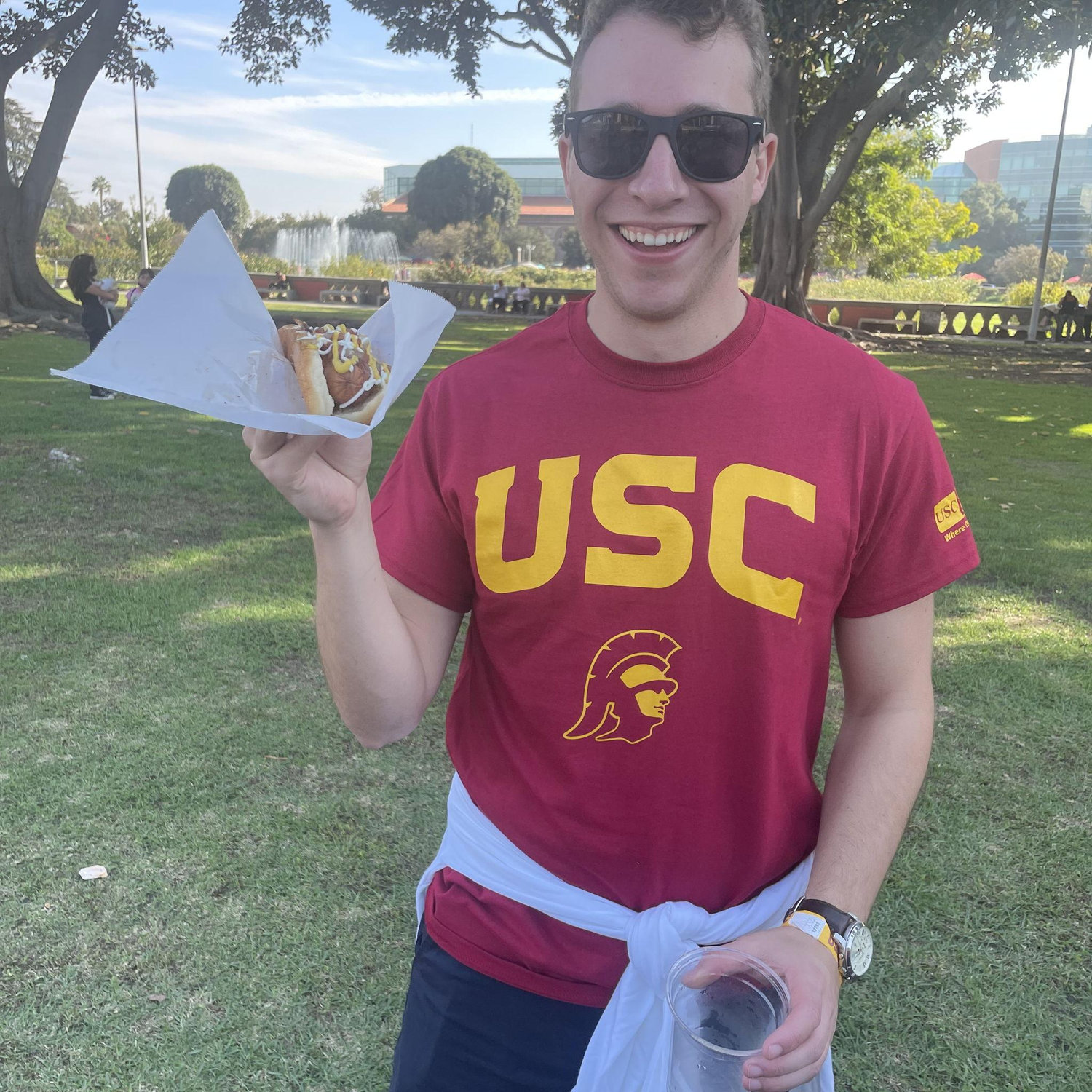Sam's first victory dog!! It is a life changing experience and I am so glad I could introduce him to such delicacies
