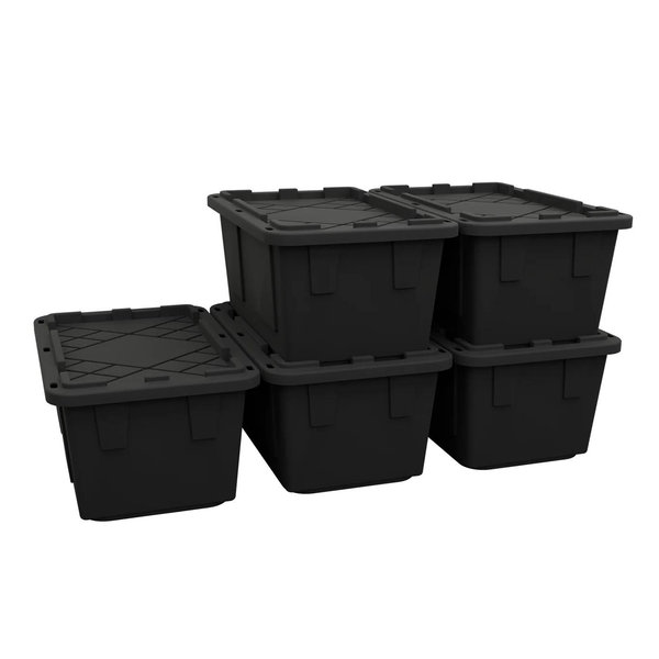 SafeRacks Lockable Storage Bin - 27 Gallon - Set of 5
