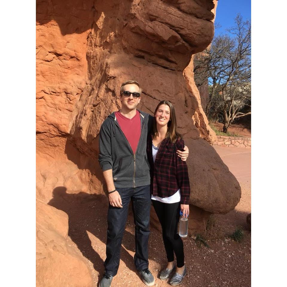 Hiking at the Garden of the Gods with Chelsea's parents (2017).