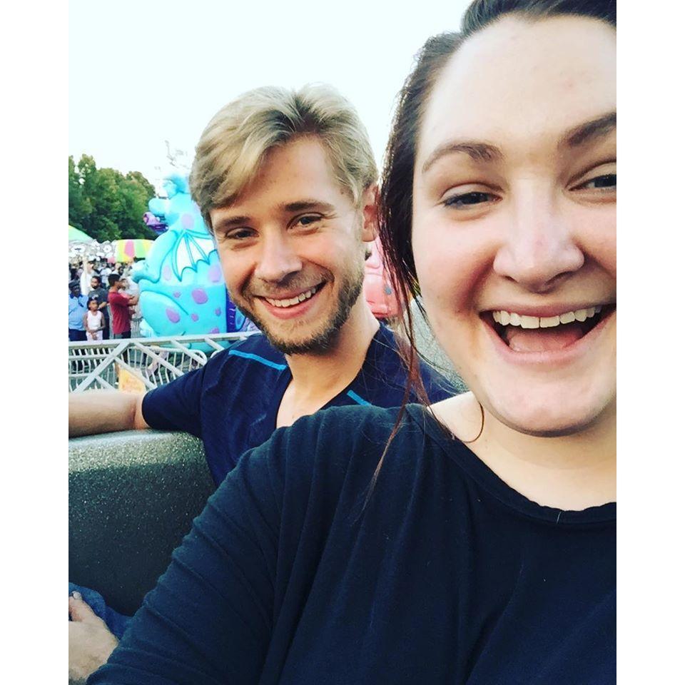 We went to the carnival and after this ride, I almost threw up all over Jonathan. No more spinning rides for me!