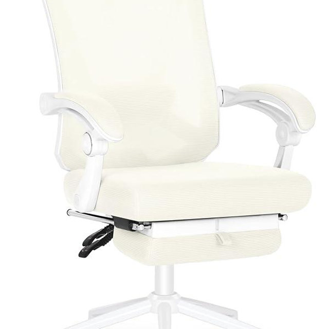 Misolant Ergonomic Office Chair with Footrest, Ergonomic Desk Chair with Adjustable 2D Lumbar Support, High Back Office Chair with Adjustable Headrest, Comfortable Executive Office Chair