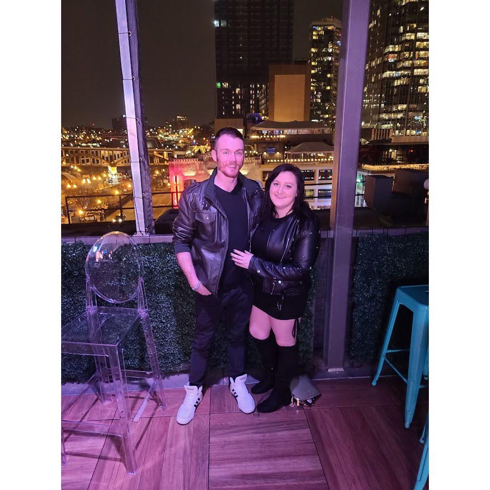 Our first New Year's Eve as a couple celebrating in downtown Nashville.