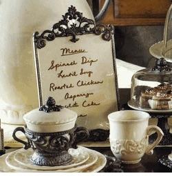 GG COLLECTION Acanthus Message Board Crewm W/ Brown Metal