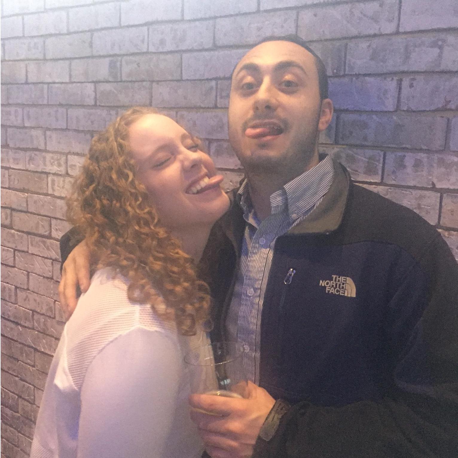 Our first picture together... we've been laughing ever since.