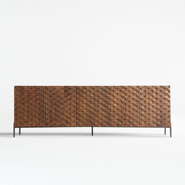 Raffael Carved Wood Media Console