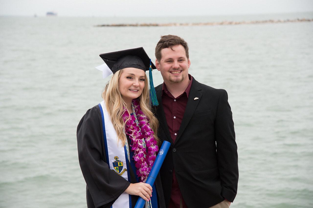 He woke up at 6am for my graduation. We were a bit hungover in this pic.