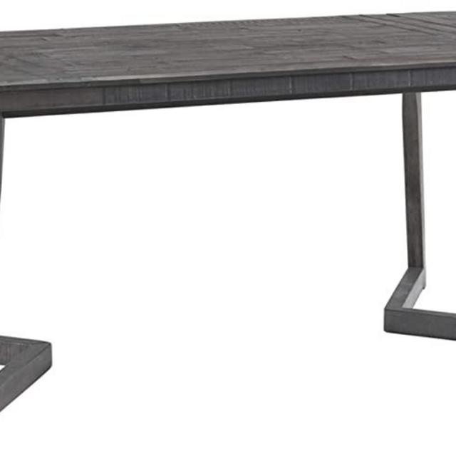 Signature Design By Ashley - Besteneer Rectangular Dining Room Table - Contemporary Style - Dark Gray