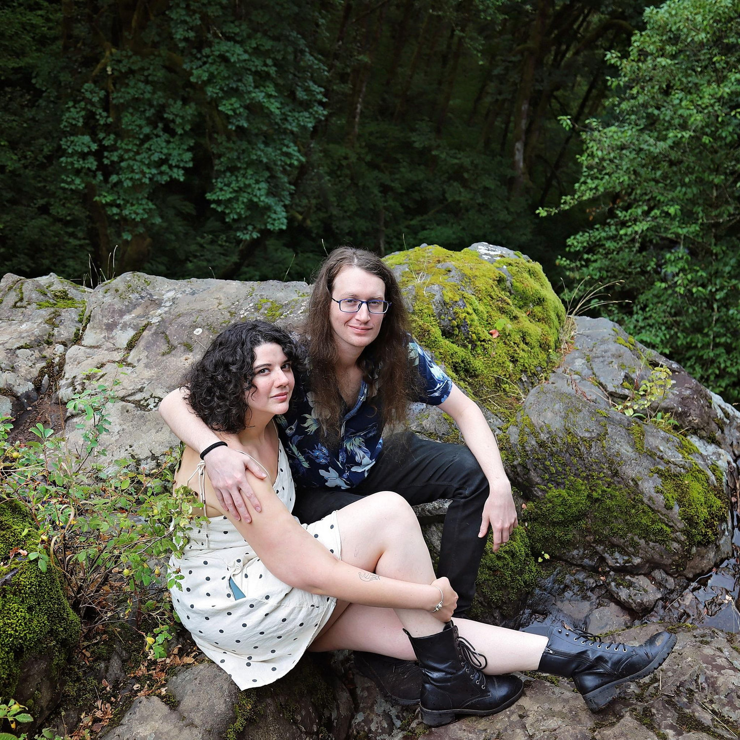 One of our engagement photos on a big ole cliff right by our place 2025