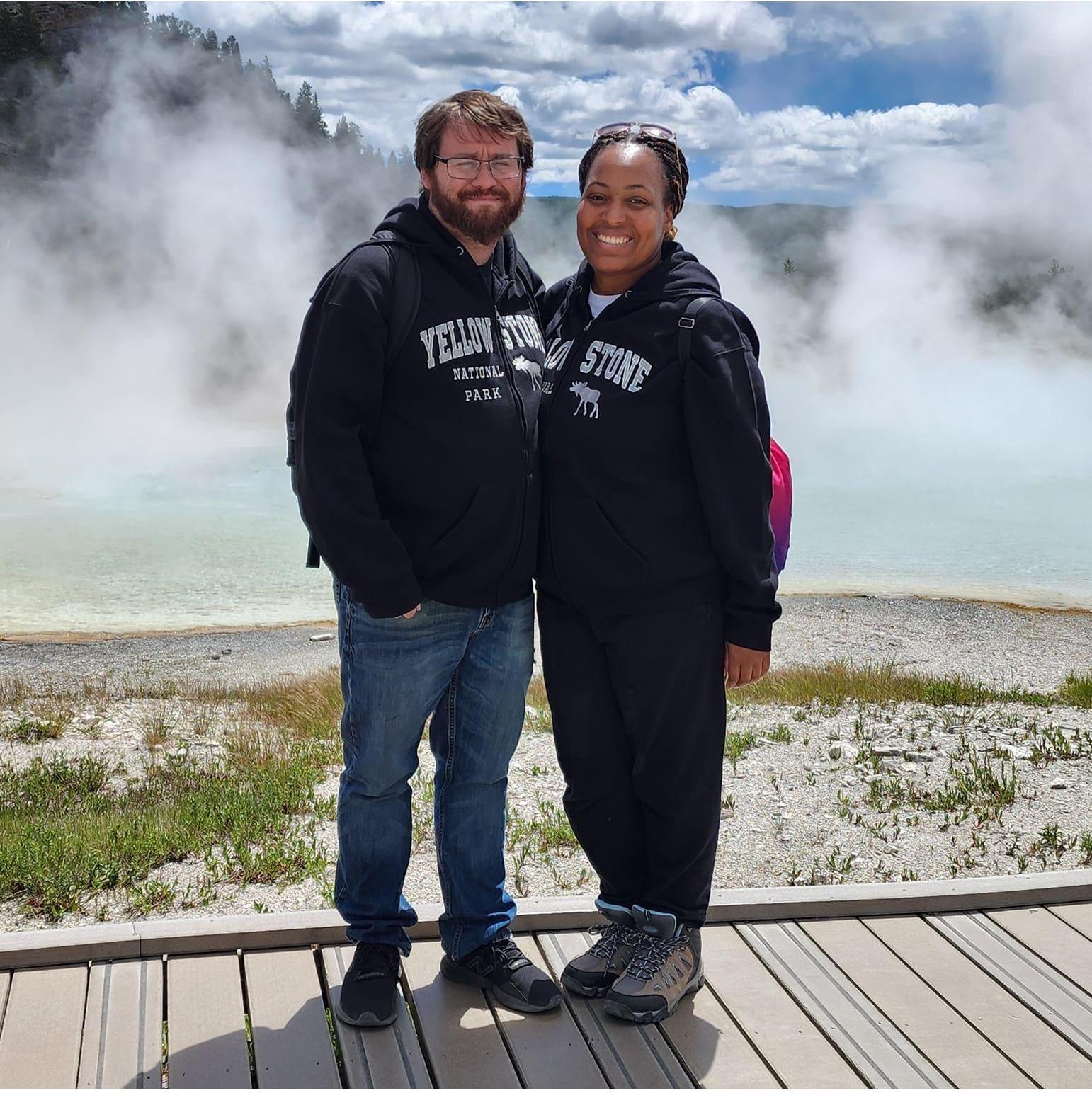 Twinning in Our Matching Yellowstone Hoodies!
