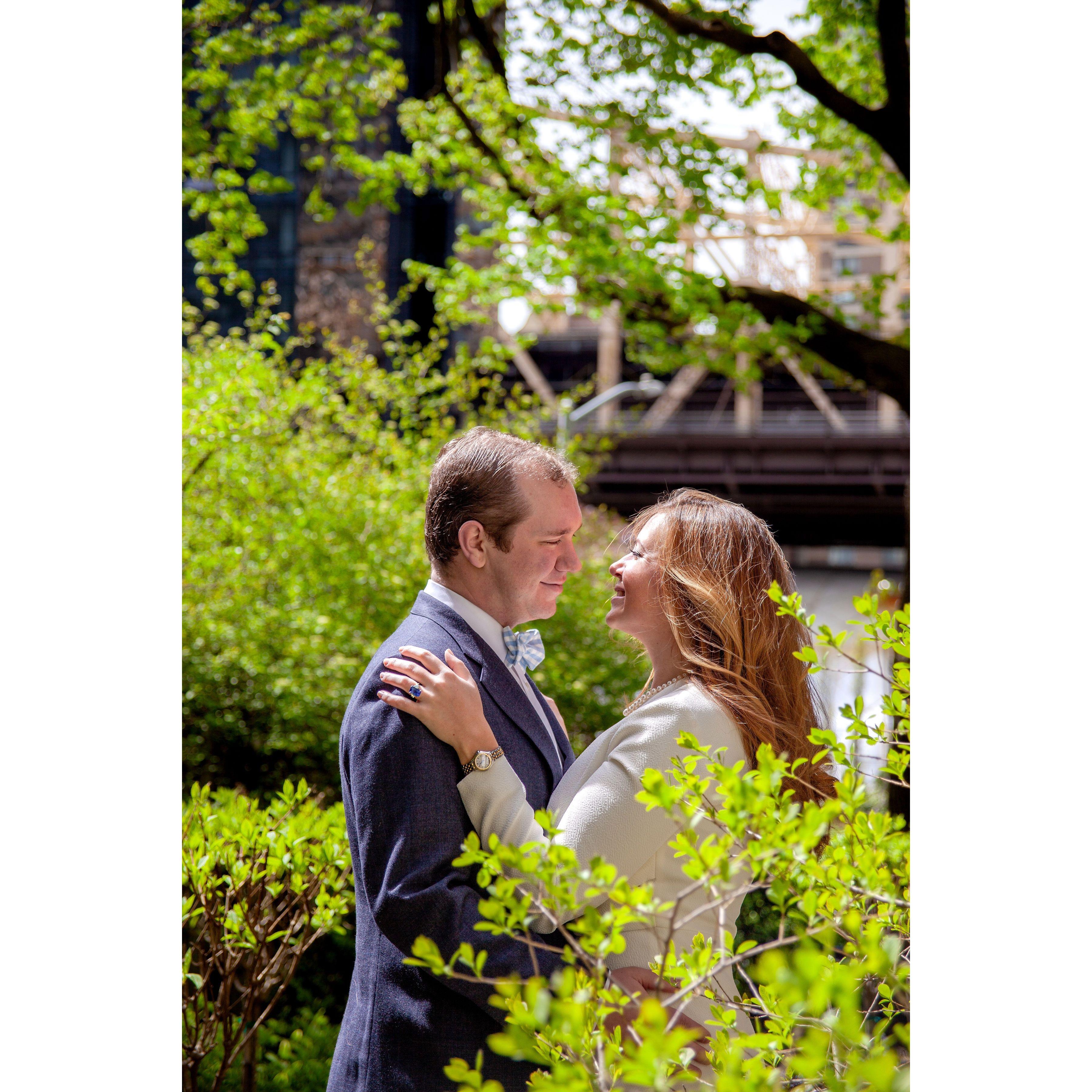 Our engagement shoot in our new Sutton Place neighborhood