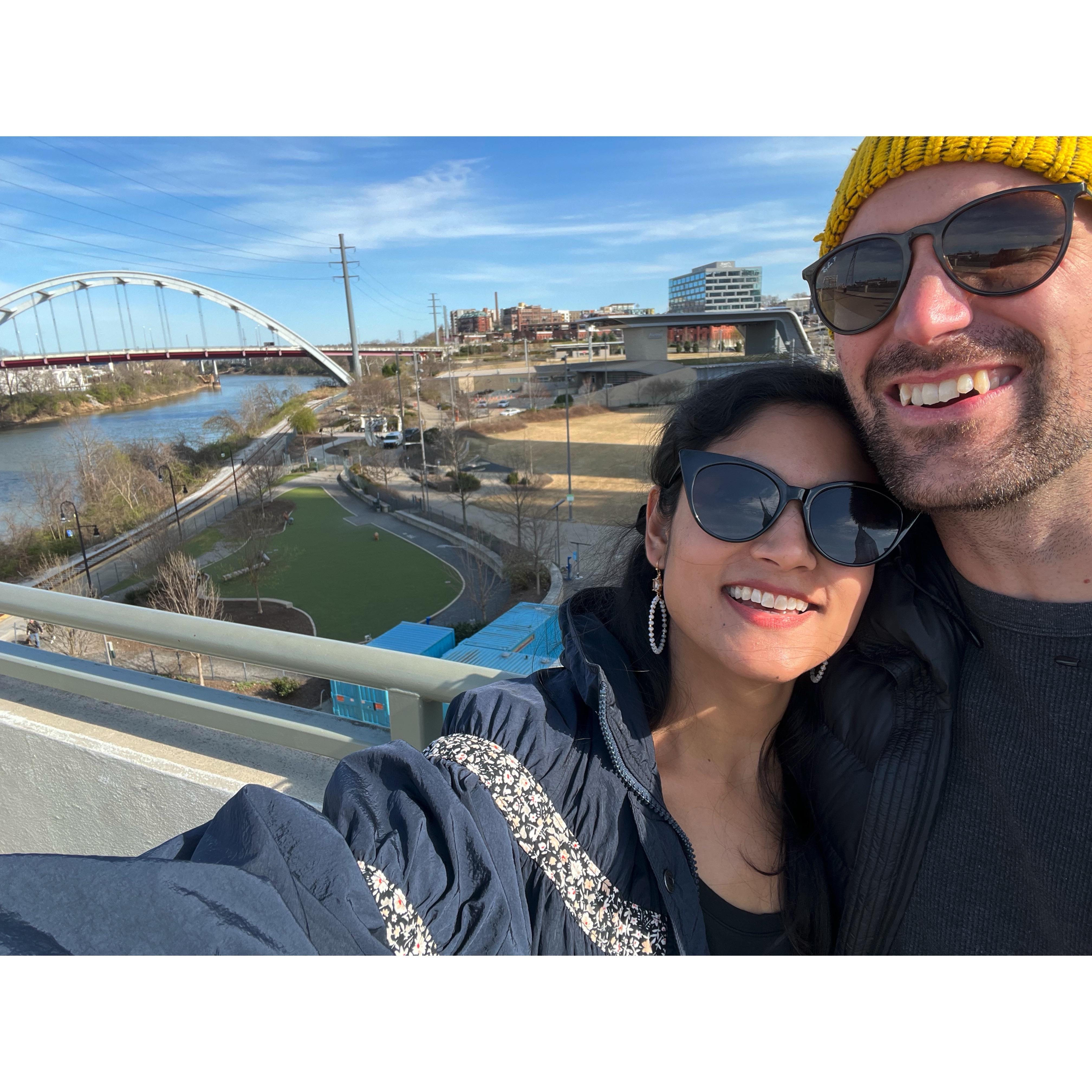 Daniel and Chands by the Nashville skyline!