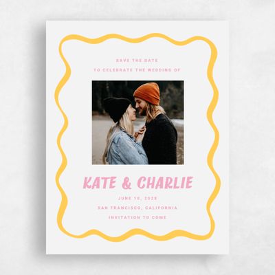 Yellow Wedding Save the Date - Key West Photo